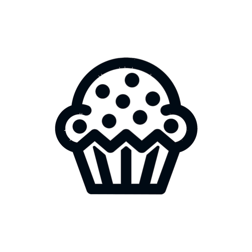 delicious muffin line art icon for food
