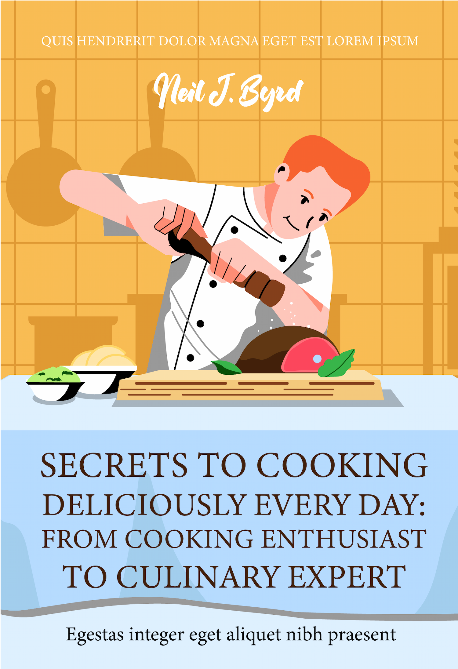 delicious recipe ebook cover cheerful food