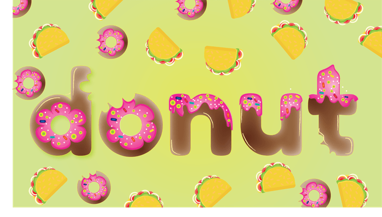 delicious tacos donut font
