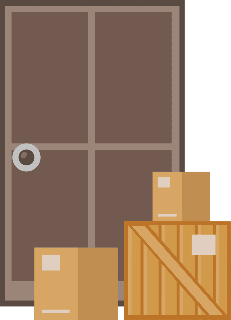 flat delivery packaging icons