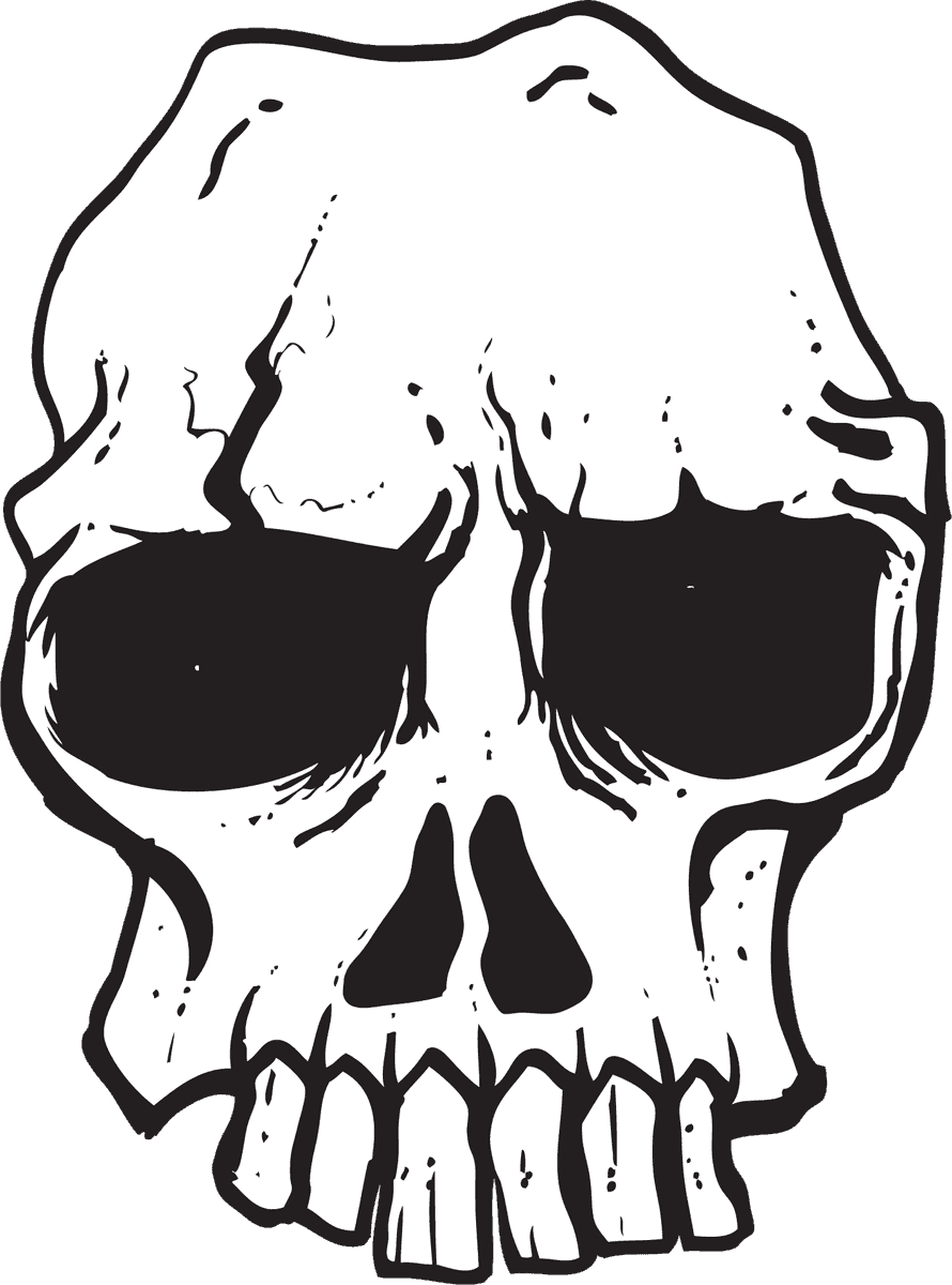 demon skull skull set for horror themes in merchandise and apparel designs