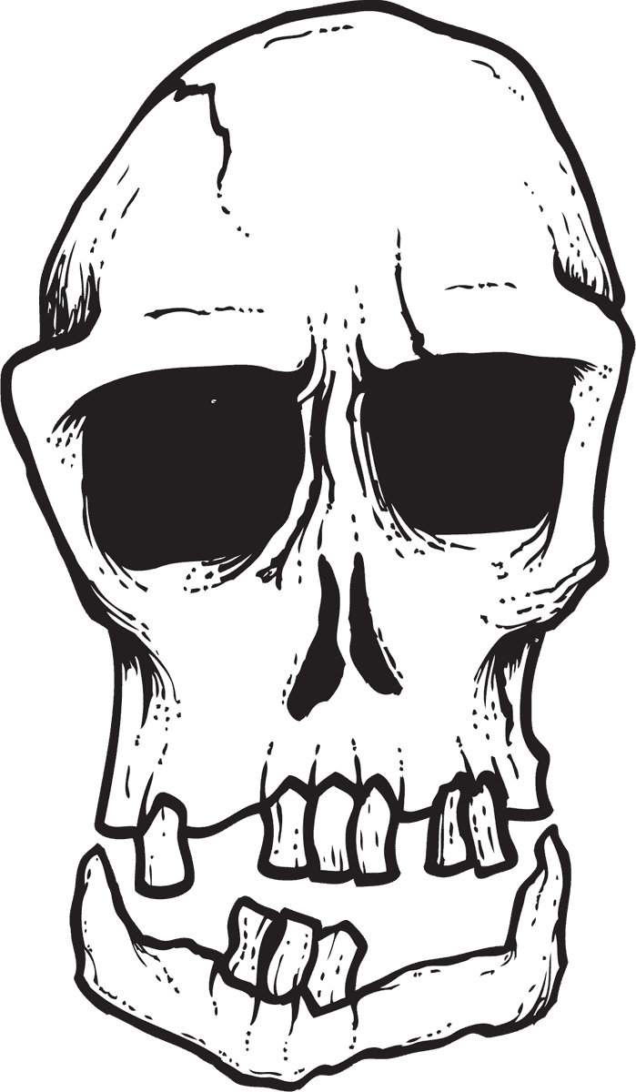 demon skull skull set for Halloween decor and spooky-themed projects