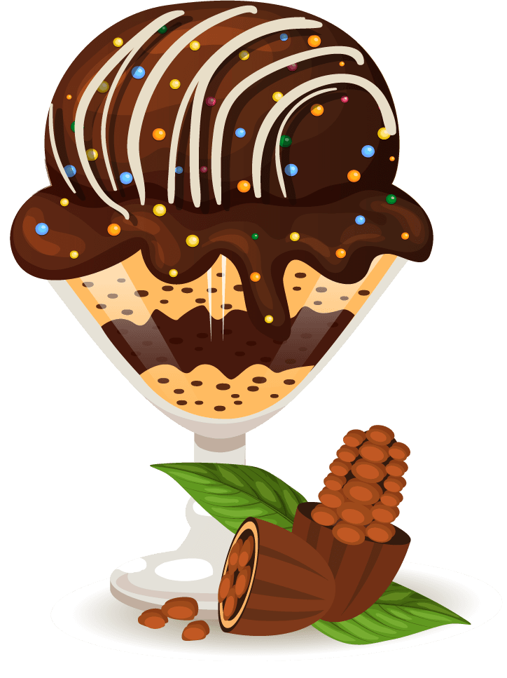 dessert cream cakes icons colorful sketch fruits decoration