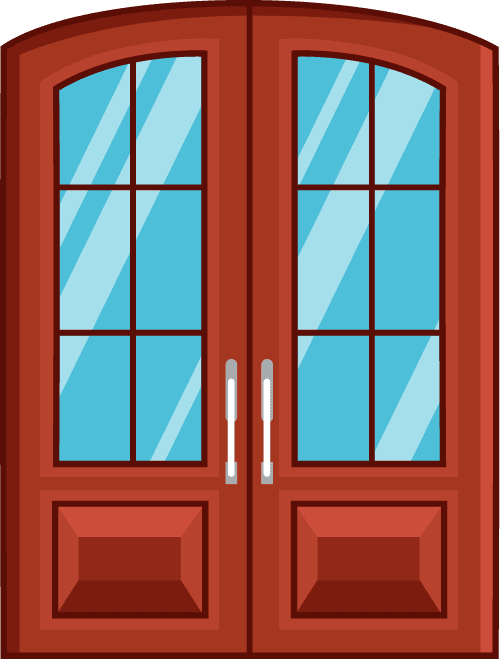 detailed colorful front doors