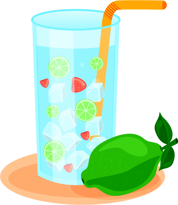 detox water drink bottles jar carafe flat icons collection with lemon honey mint isolated