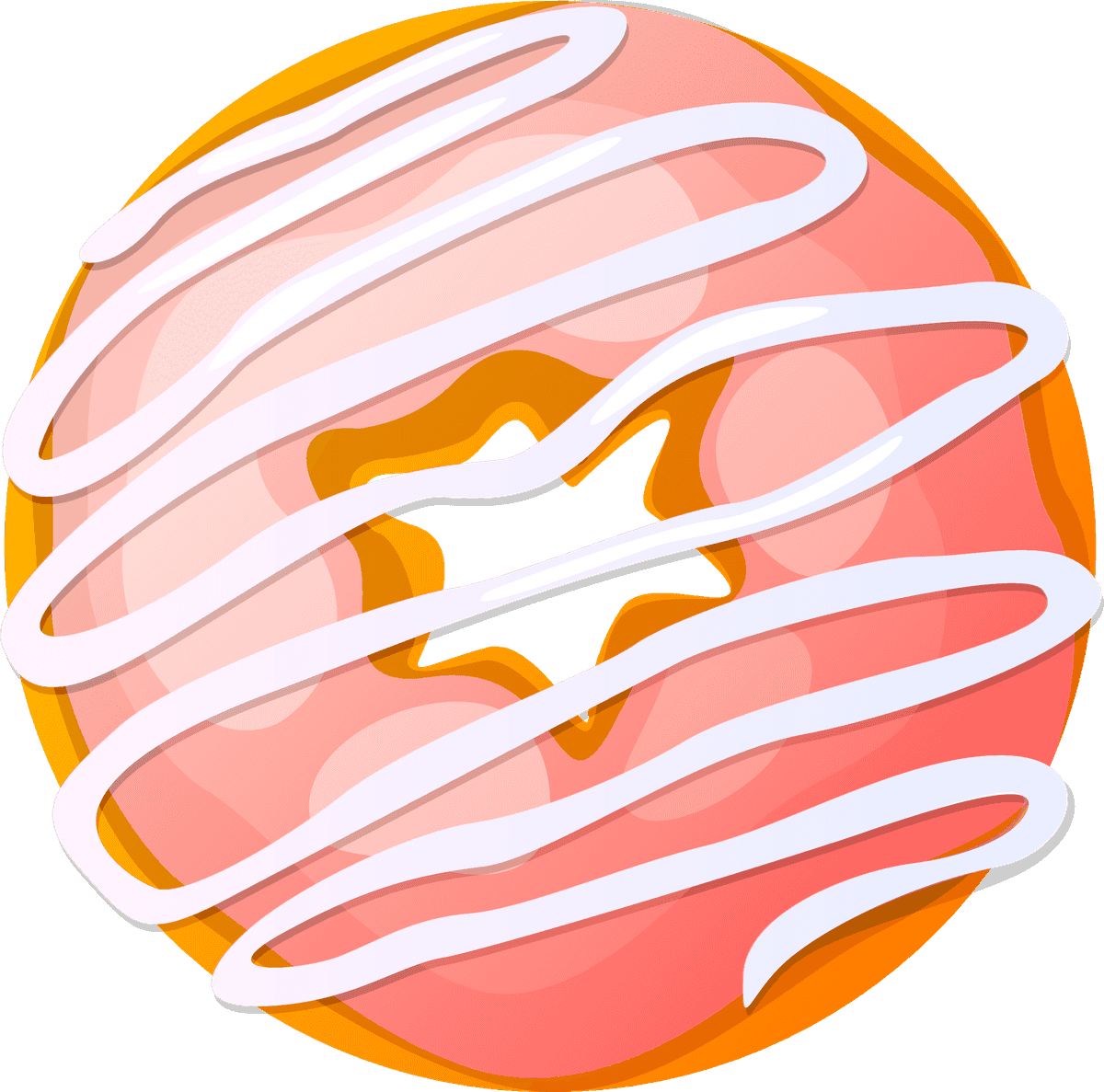 difference sweets cake icon featuring a delightful pink frosted donut for dessert lovers