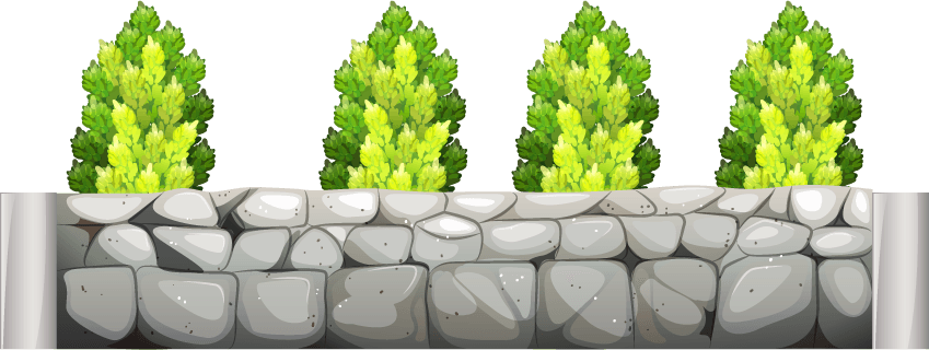 different design of wall and fence illustration