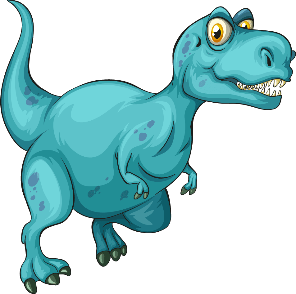 different dinosaur cartoon character isolated with a playful expression for children’s illustrations