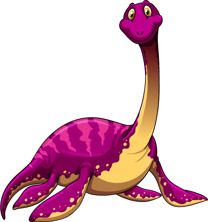 different dinosaur cartoon character isolated with vibrant colors and a friendly appearance