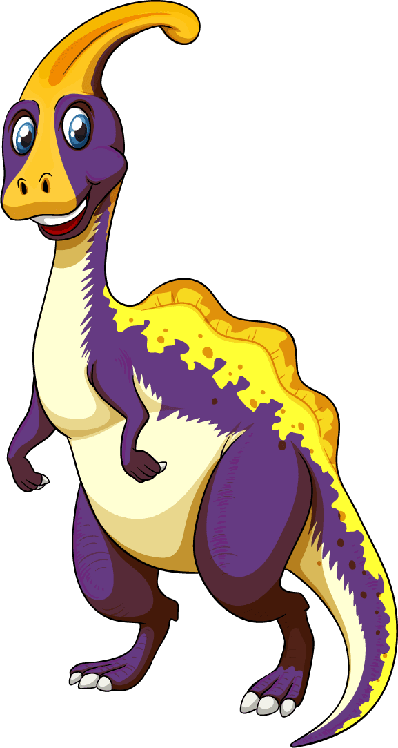 different dinosaur cartoon character isolated with vibrant colors and friendly expression