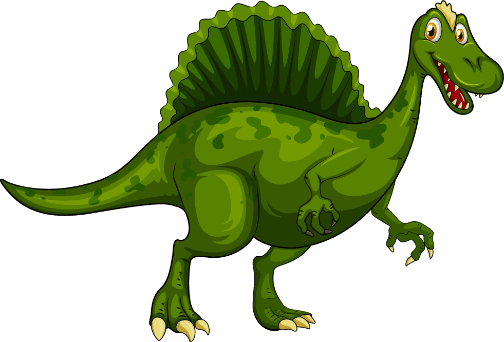 different dinosaur cartoon character isolated for playful children's education and entertainment