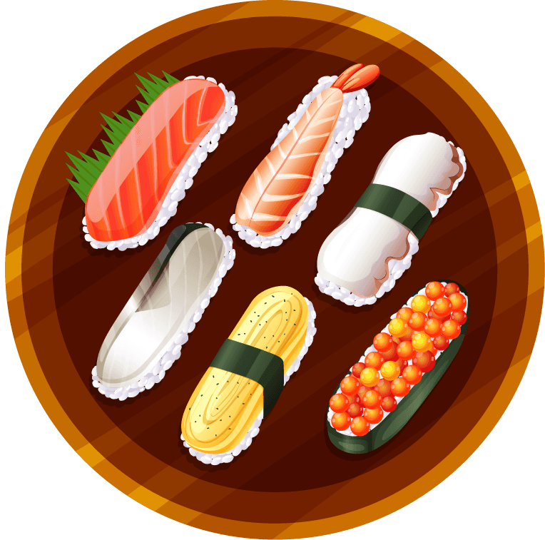 different type of food illustration