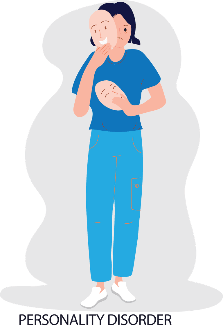 different mental disorders concept people illustrating emotional challenges and treatments