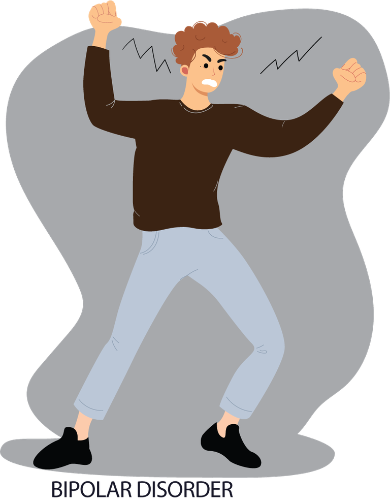 different mental disorders concept people expressing emotions like anger and frustration