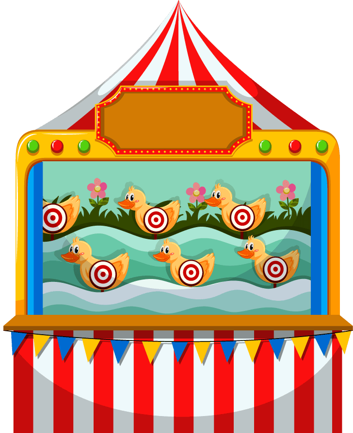different objects from the circus illustration