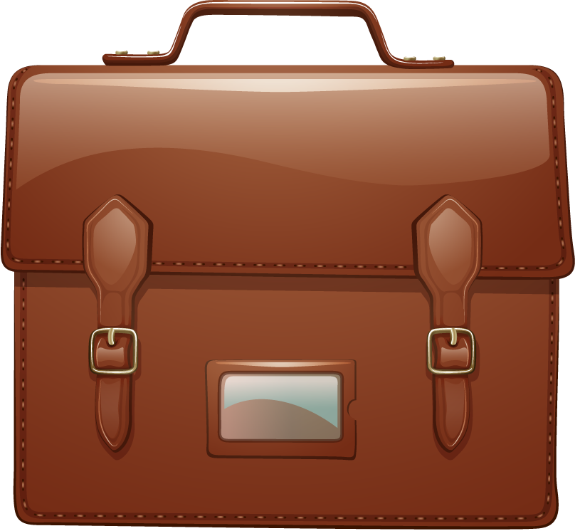 different of handbags illustration showcasing a classic briefcase style for professionals and students