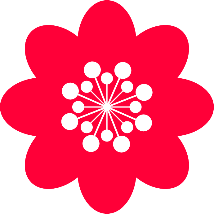 different patterns of flower shape designs