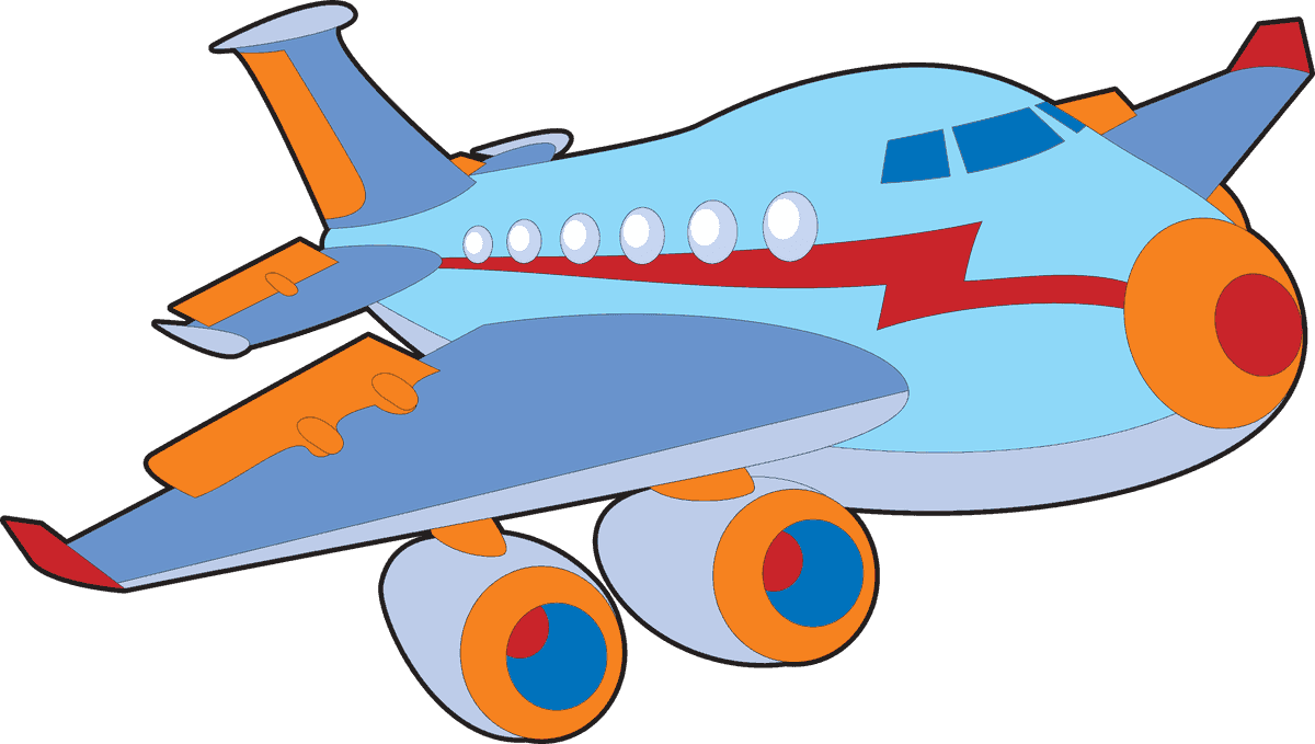 different transportation icons vector featuring colorful airplane illustrations for fun travel concepts