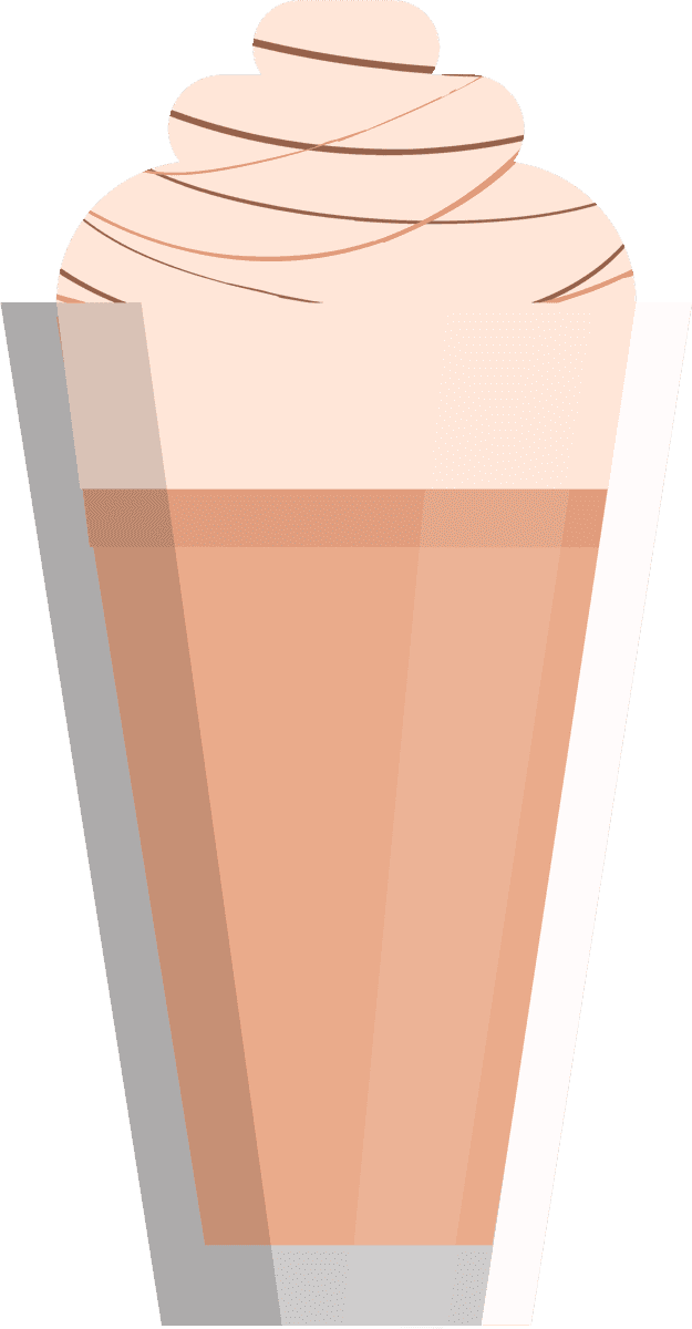 different types coffee illustration featuring delicious beverages and creative froth styles