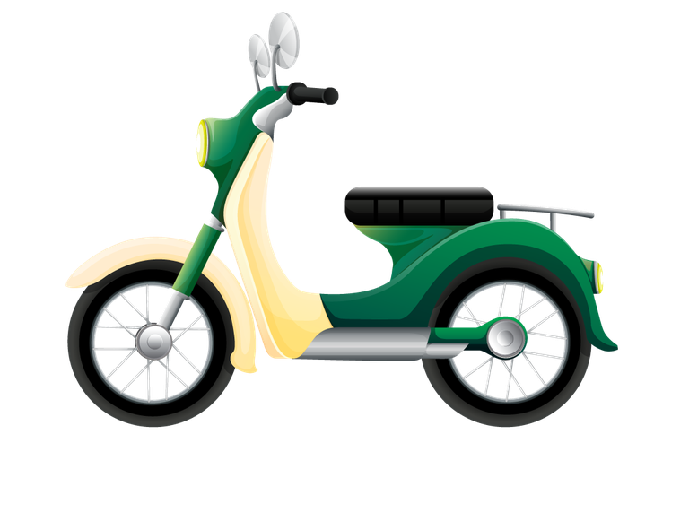 different types motorcycles illustration showcasing vintage scooters and modern bikes