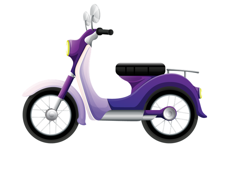 different types motocycles illustration showcasing vibrant scooters and classic motorcycles