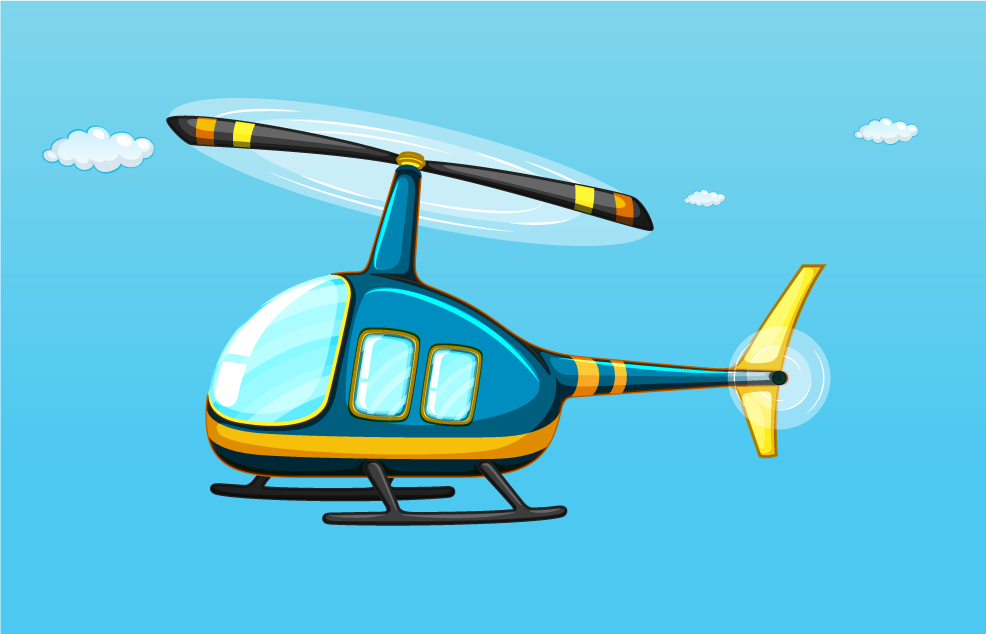 different types of aircrafts illustration showcasing colorful and engaging helicopter designs