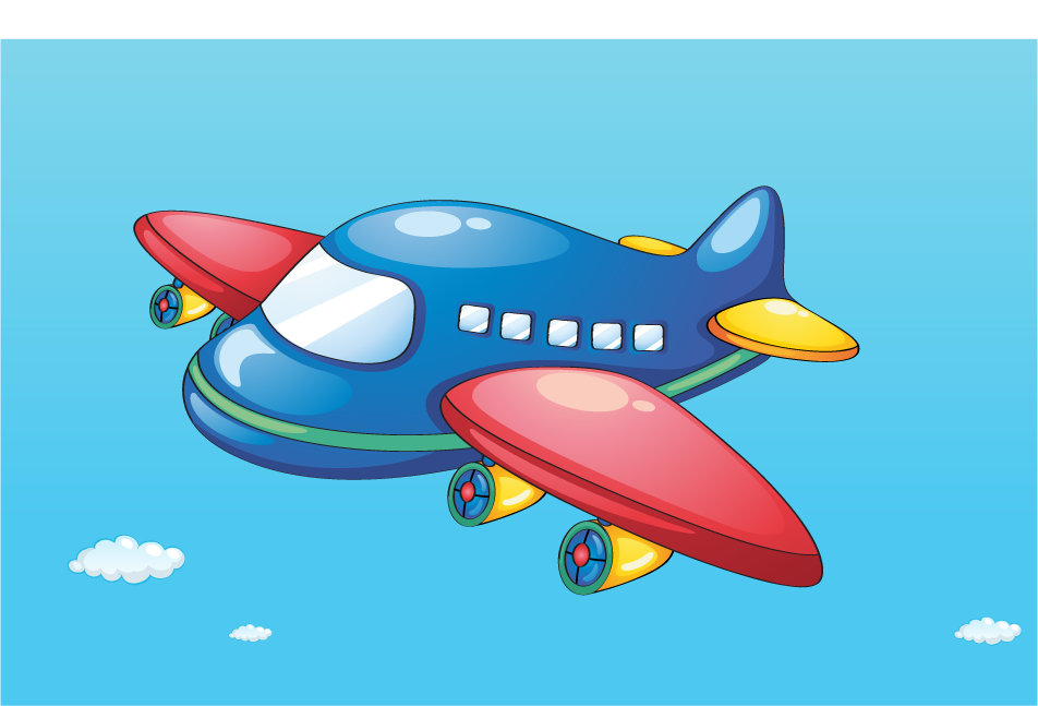 different types of aircrafts illustration featuring colorful cartoon planes in a playful style