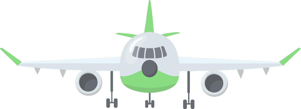 different views airplane set for creative projects and educational needs