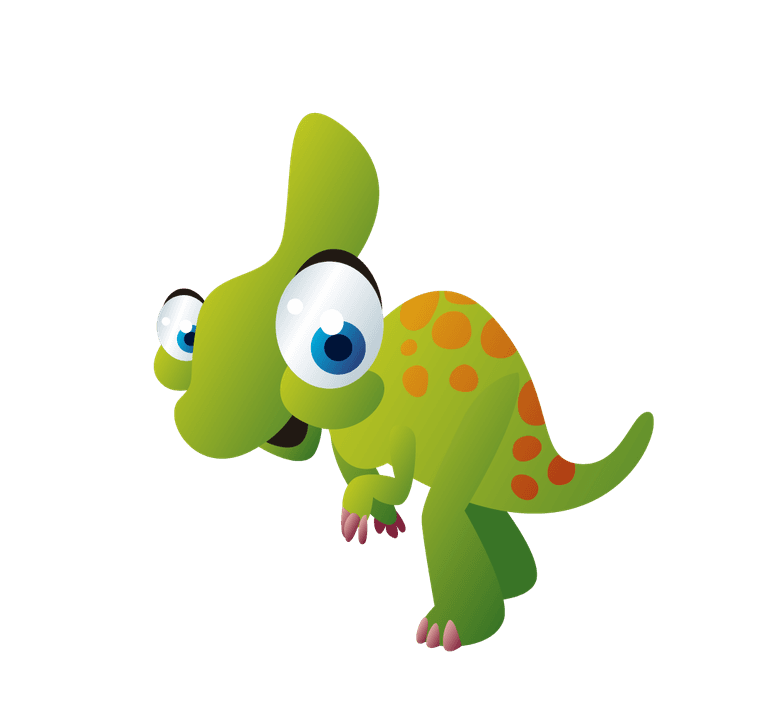 cute cartoon dinosaur animals for children’s educational materials and playful designs