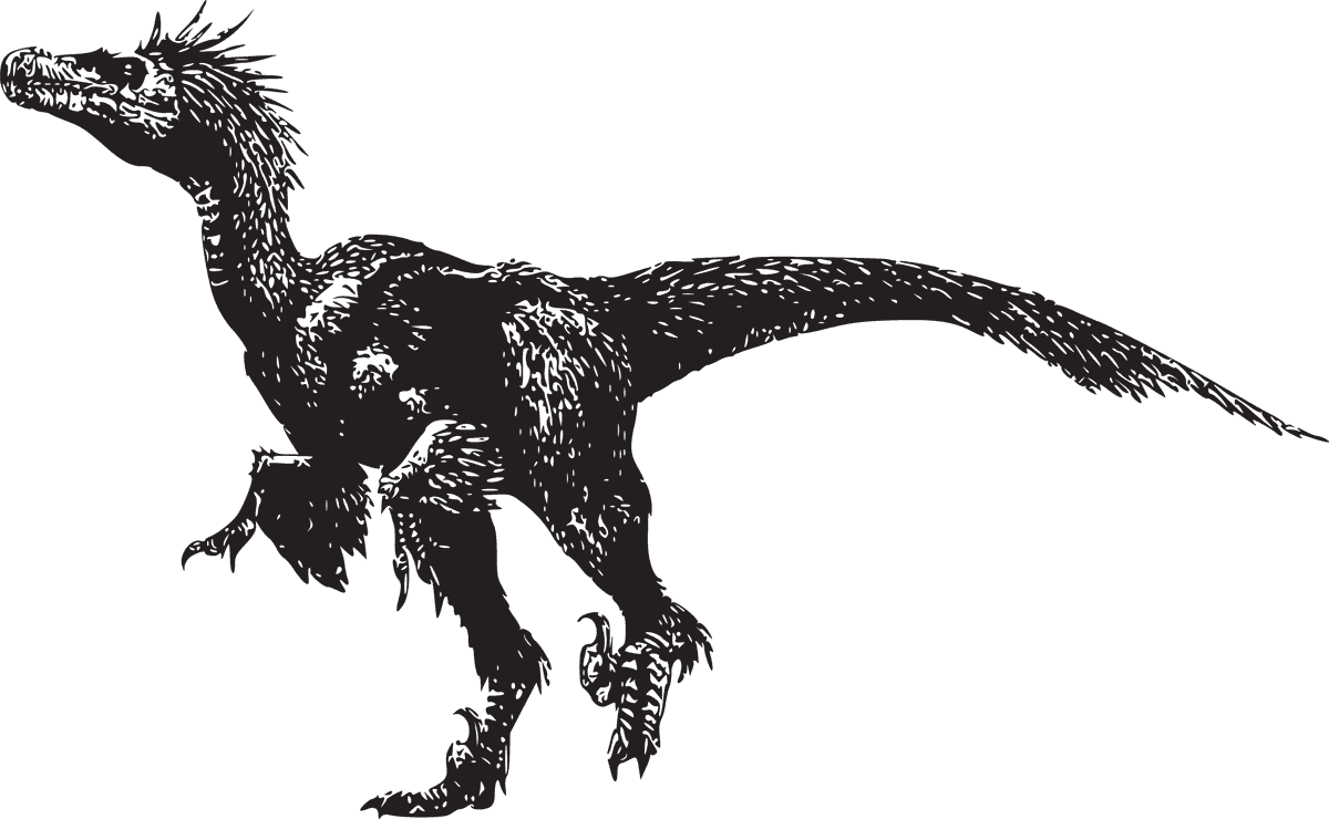 dinosaur dinosaurs vector art featuring a detailed and fierce raptor silhouette for creative projects