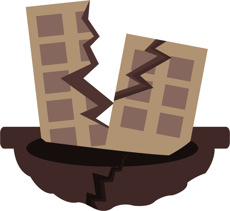 flat disaster damage elements illustration