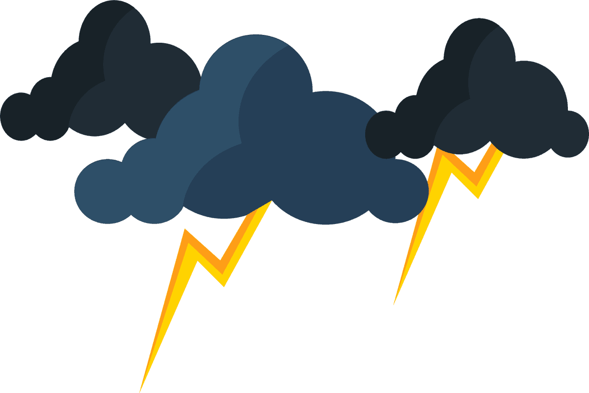 flat disaster damage elements illustration