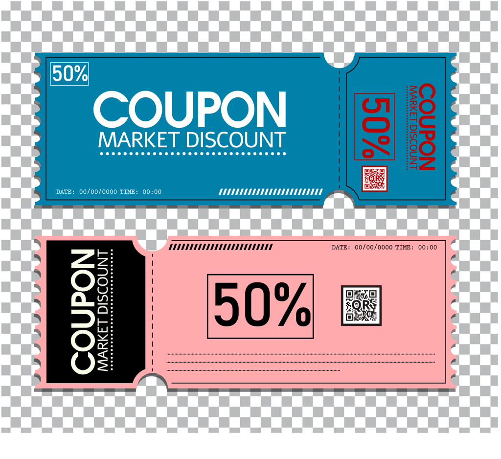 discount voucher templates flat classic patterns and textures
