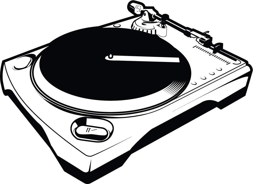 dj objects free vector featuring a classic turntable for music enthusiasts and events