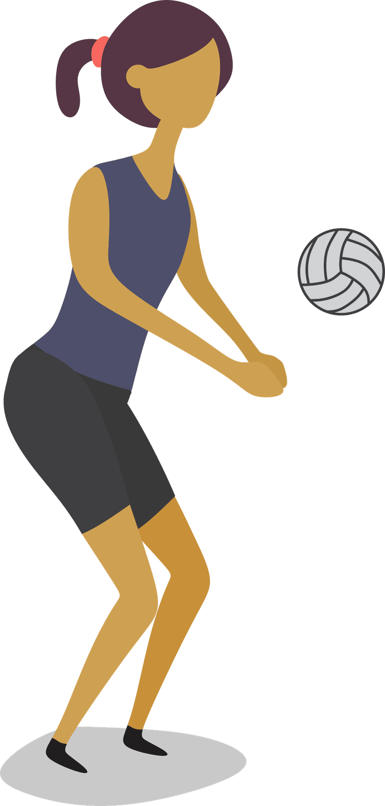 do exercise girls and sport engagement illustration for volleyball enthusiasts