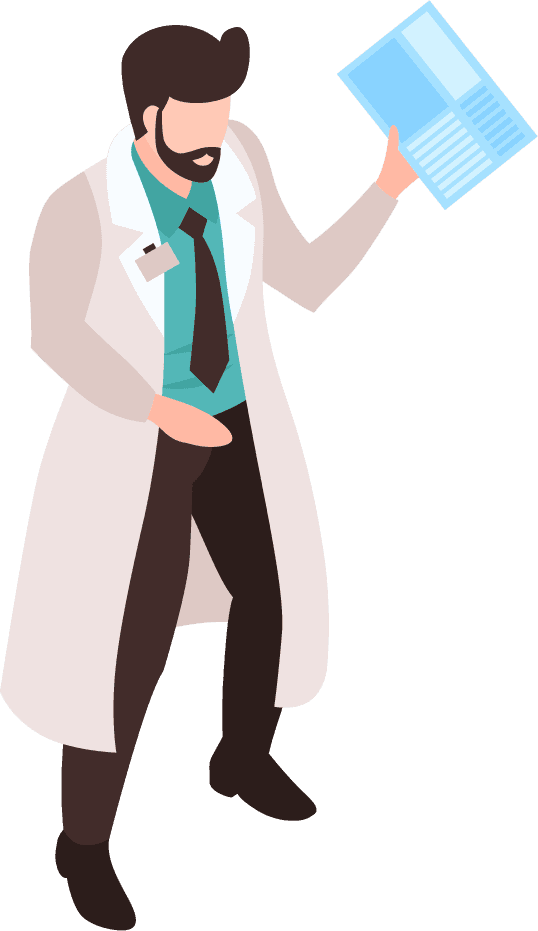 doctor isometric doctor nurse hospital workers set with isolated human characters