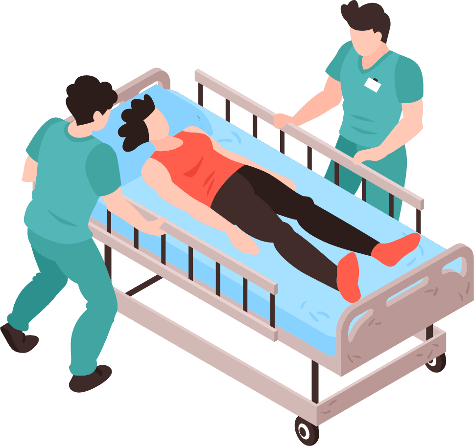 doctor saves lives isometric doctor nurse hospital workers set with isolated human characters