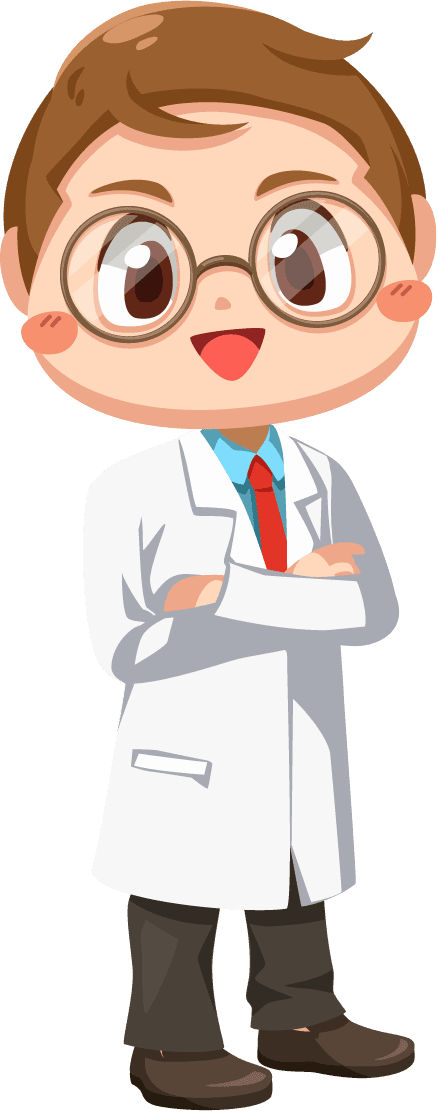 doctor set doctor with stethoscope patient with film x ray cartoon character