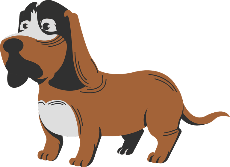 dog canines icons cute cartoon sketch