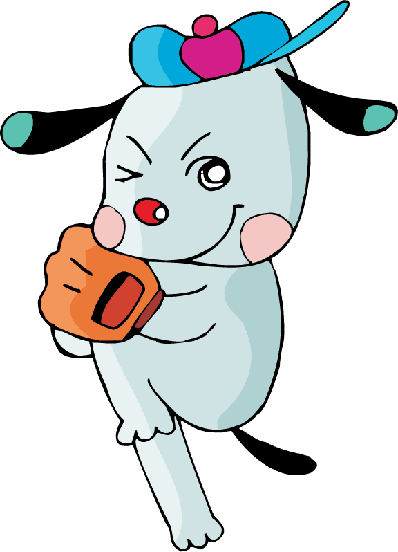 dog playing baseball cartoon animals with a cheerful design for sports fun