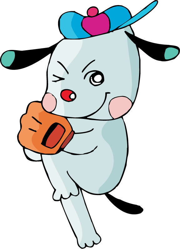 dog playing baseball cartoon animals with a cheerful design for sports fun