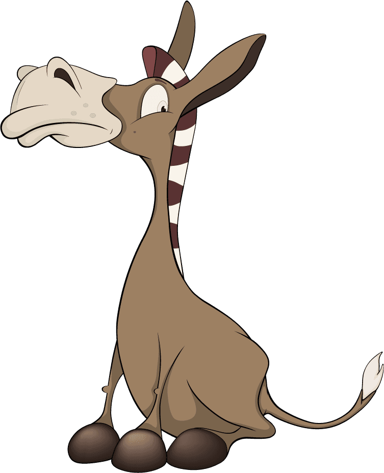 donkey funny small donkey vector for playful illustrations and children’s projects