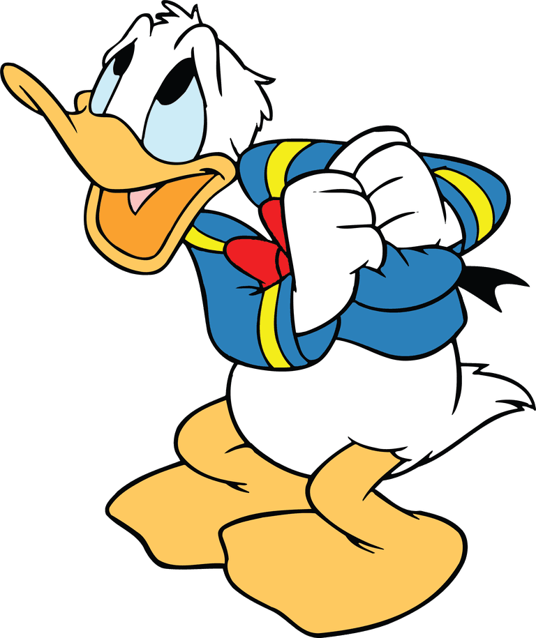 donnan duck classic cartoon style clip art image of donald duck