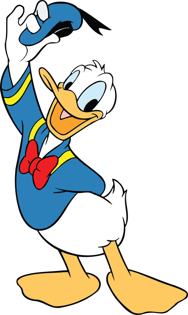 donnan duck classic cartoon style clip art image of donald duck