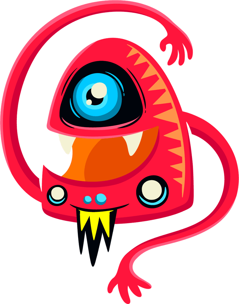 doodle cute monster sticker icons hand drawn ai