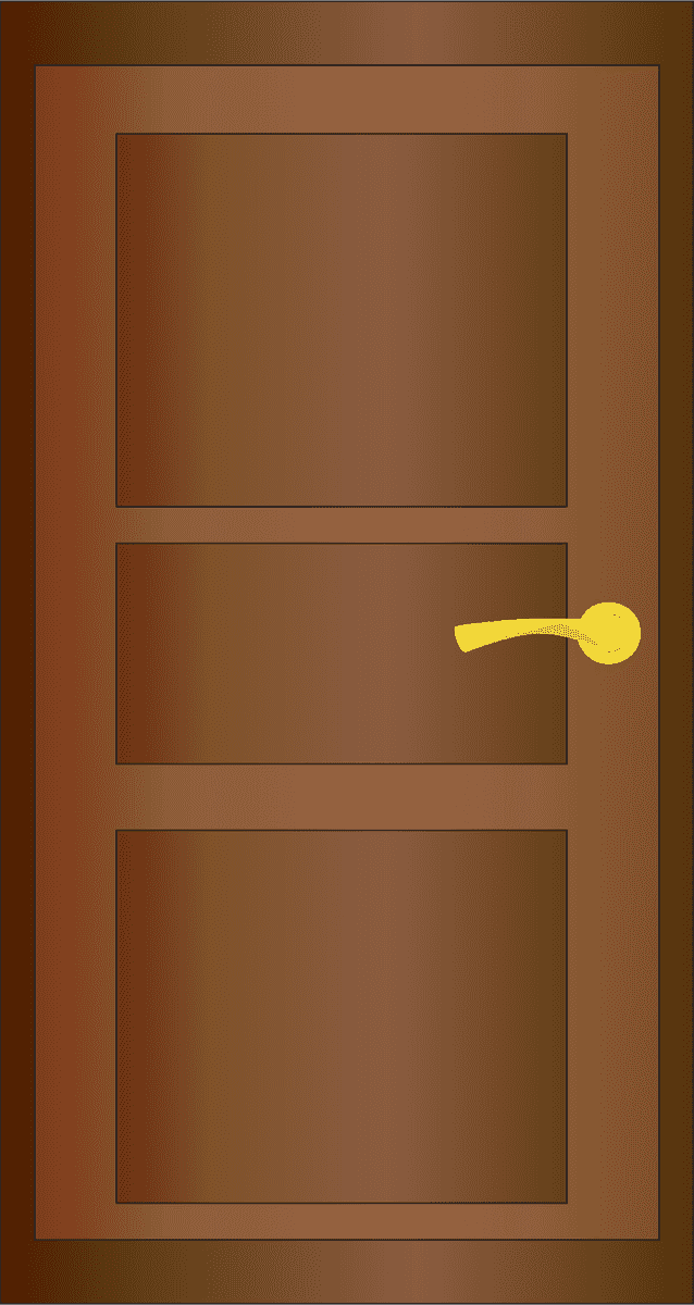 secure your space with a classic door door security door vector illustration