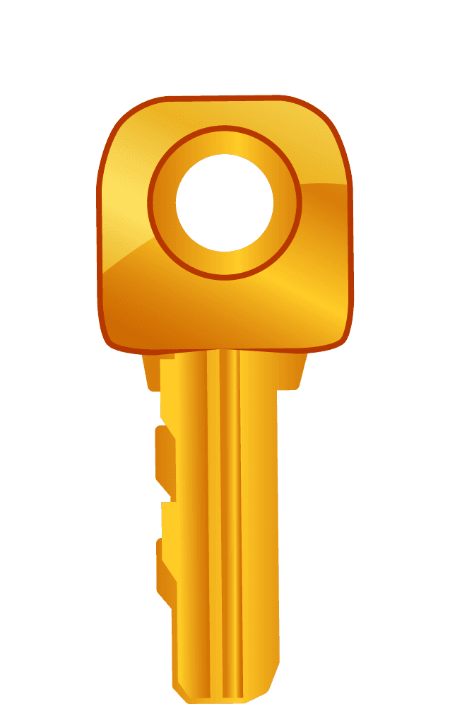 door key golden antique key