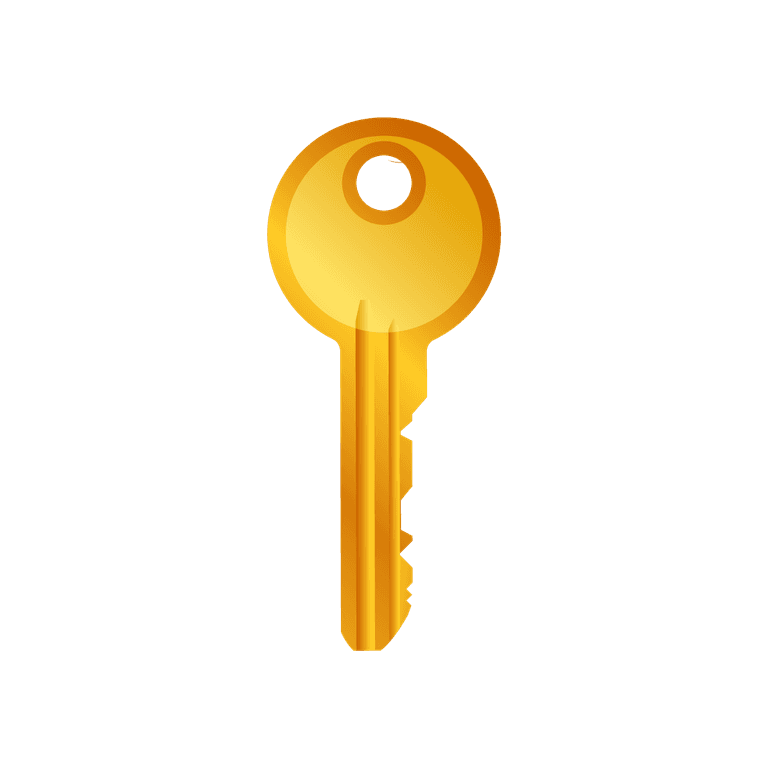 door key golden antique key