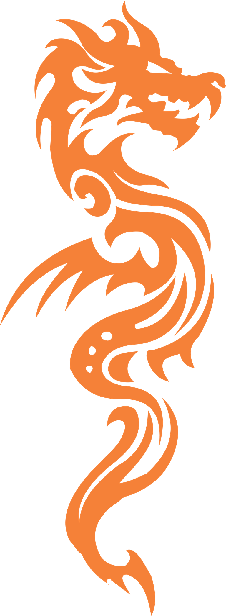 intricate dragon shape pattern dragons suitable for tattoos, artwork, and decor