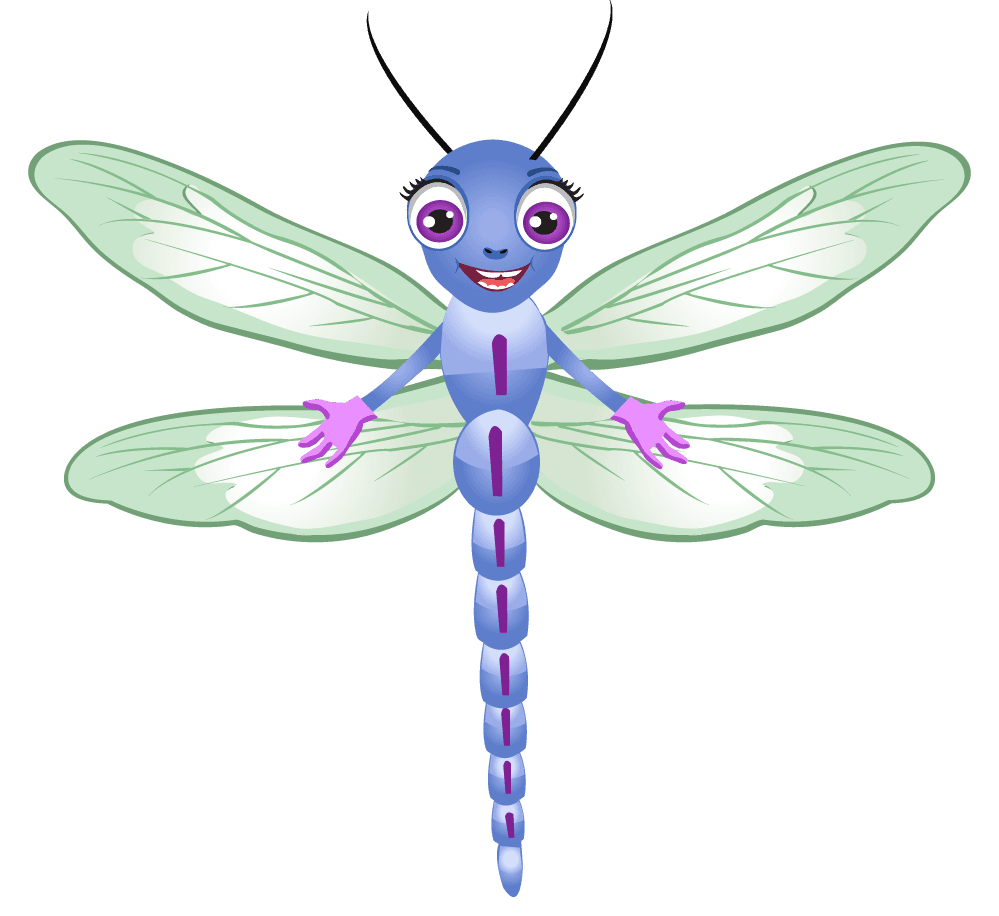 dragonfly insect cute cartoon